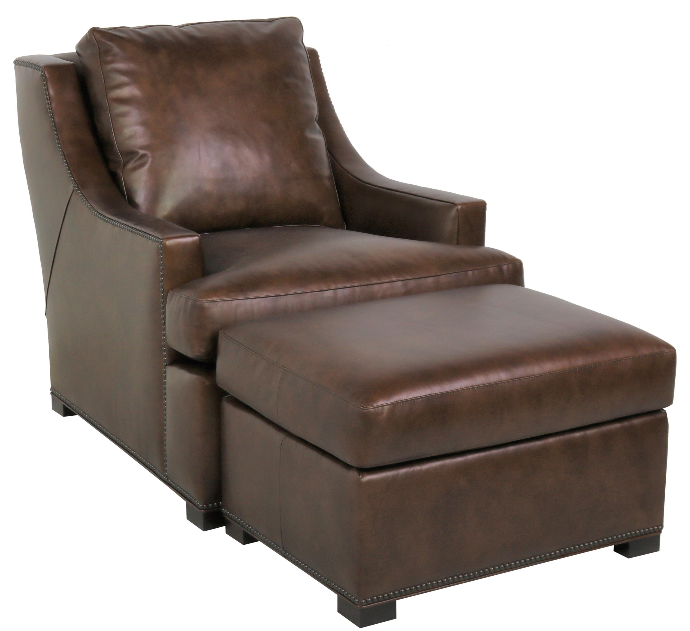Hancock Moore Sprintz Leather Ottoman Chair Sold Separately
